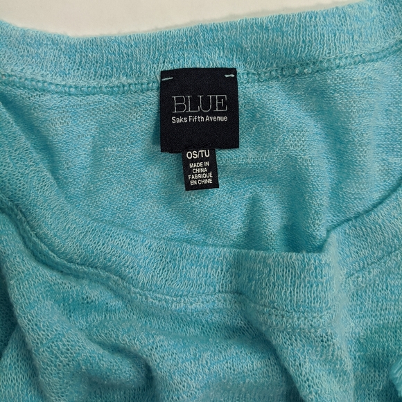 💋BLUE Saks fifth avenue unique boho top - Picture 3 of 5